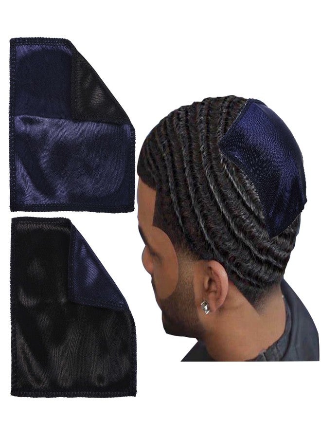Himoswis 2 Pcs Double Layer Crown Patch for Waves,Wave Crown Patches for 360 Waves Crown Compression (Black+Navy) - Image 1